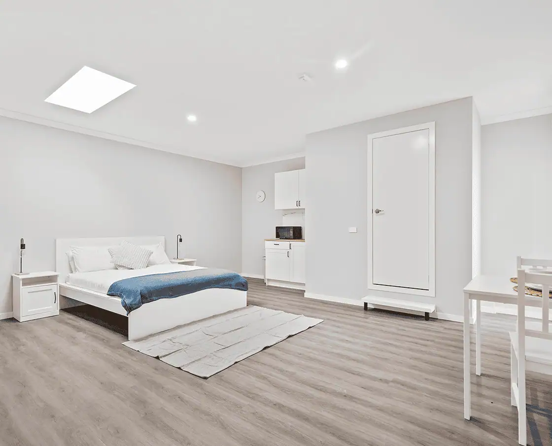 how a Maribyrnong co-living studio will look like after construction and completion